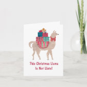 Cartes Pour Fêtes Annuelles Funny Llama Alpaca mignon unique Noël Belated (Devant)