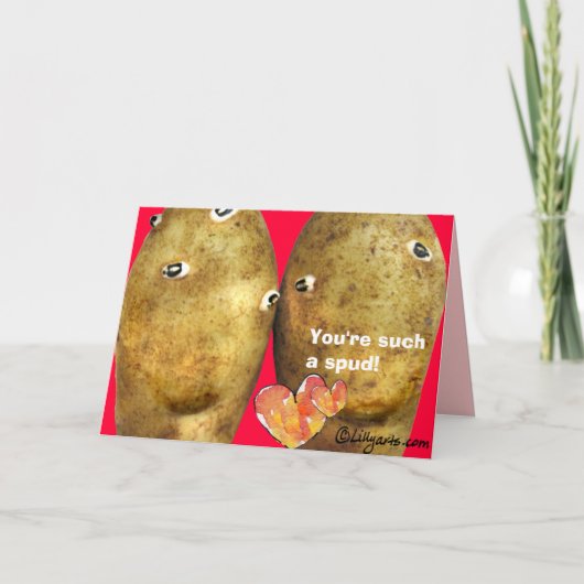 Cartes Pour Fêtes Annuelles Funny Love Potatoes Valentine Card (Devant)