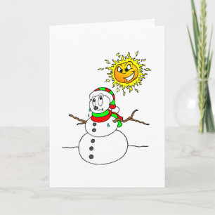 Cartes Pour Fêtes Annuelles Funny Melny Snowman Noël Joke Fêtes Noël