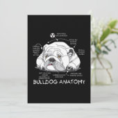 Cartes Pour Fêtes Annuelles Funny mignon Français Bulldog Anatomie Biologie du (Debout devant)