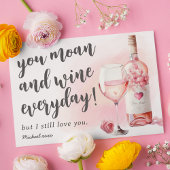 Cartes Pour Fêtes Annuelles Funny Moan and Wine Valentines Day