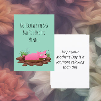 Cartes Pour Fêtes Annuelles Funny Mother's Day Pig 