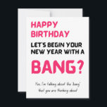 Cartes Pour Fêtes Annuelles Funny Naughty Happy Birthday Card pour lui et elle<br><div class="desc">Si vous cherchez des cadeaux pour l'anniversaire, ces idées cadeaux Funny Happy Birthday pour lui et elle vous intéresseront sûrement. Cette joyeuse carte d'anniversaire avec des messages hilarants et drôles, des citations et des voeux peut être un cadeau d'anniversaire parfait pour lui, pour mari, pour garçons, pour hommes, pour amis,...</div>
