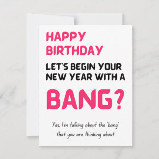 Cartes Pour Fêtes Annuelles Funny Naughty Happy Birthday Card pour lui et elle