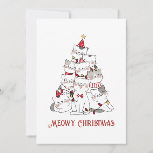 Cartes Pour Fêtes Annuelles Funny Noël Chats Amoureux des chats Noël