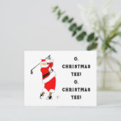 Cartes Pour Fêtes Annuelles Funny Noël de golf (Debout devant)