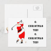 Cartes Pour Fêtes Annuelles Funny Noël de golf (Devant / Derrière)