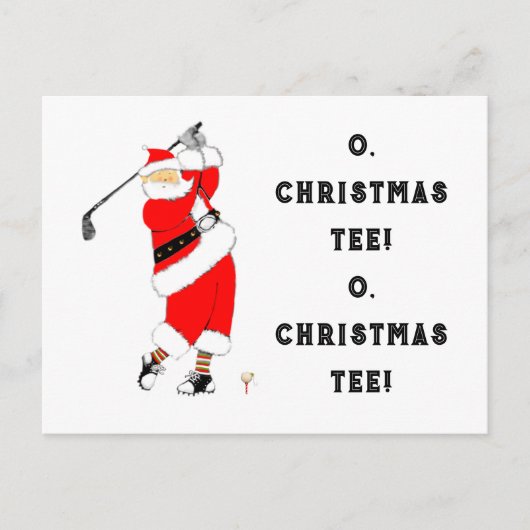 Cartes Pour Fêtes Annuelles Funny Noël de golf (Devant)