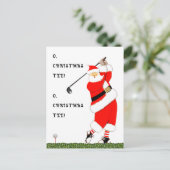 Cartes Pour Fêtes Annuelles Funny Noël de golf (Debout devant)