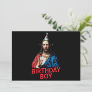 Cartes Pour Fêtes Annuelles Funny Noël Jésus Enfant d'anniversaire