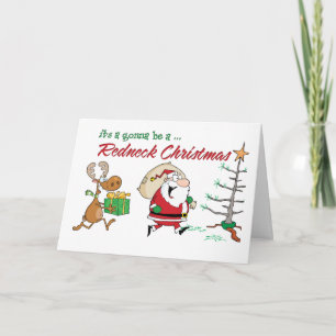 Cartes Pour Fêtes Annuelles Funny Noël rouge
