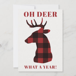 Cartes Pour Fêtes Annuelles Funny Oh Deer Quelle année de Buffalo a-t-il jeté