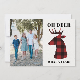 Cartes Pour Fêtes Annuelles Funny Oh Deer Quelle année de Buffalo a-t-il mis e