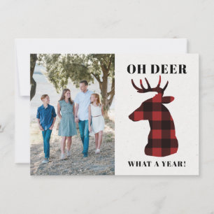 Cartes Pour Fêtes Annuelles Funny Oh Deer Quelle année de Buffalo a-t-il mis e