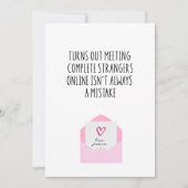 Cartes Pour Fêtes Annuelles Funny Online Dating Valentine’s Day Card (Devant)