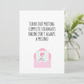 Cartes Pour Fêtes Annuelles Funny Online Dating Valentine’s Day Card (Debout devant)