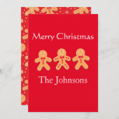 Cartes Pour Fêtes Annuelles Funny pain d'épices sur mesure Joyeux Noël (Devant / Derrière)