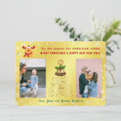 Cartes Pour Fêtes Annuelles Funny Pawsitive Rudolph Photos Lettre mignonne Or (Debout devant)