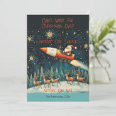 Cartes Pour Fêtes Annuelles Funny Père Noël Retro Christmas Eve Appartement de (Debout devant)