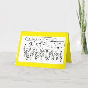 Cartes Pour Fêtes Annuelles Funny Peter Birthday