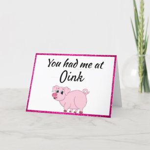 Cartes Pour Fêtes Annuelles Funny Pig Valentine's Day