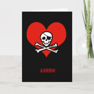 Cartes Pour Fêtes Annuelles Funny Pirate Me Heartie Valentin