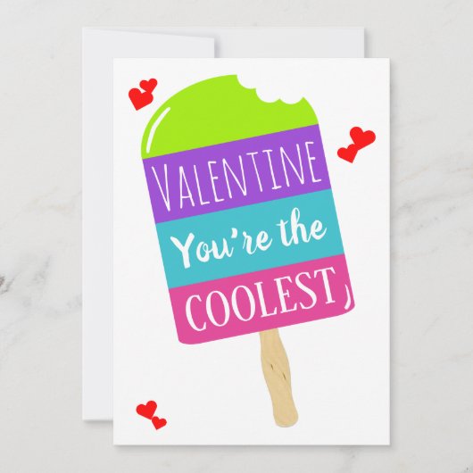 Cartes Pour Fêtes Annuelles Funny Popsicle Whimsy Saint-Valentin (Devant)