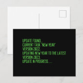 Cartes Pour Fêtes Annuelles funny programing 2023 new year saying (Devant / Derrière)