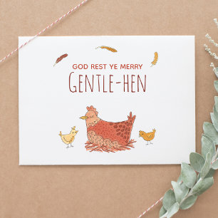Cartes Pour Fêtes Annuelles Funny Pun Poulet de Noël Photo