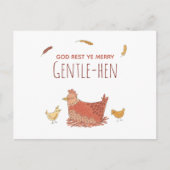 Cartes Pour Fêtes Annuelles Funny Pun Poulet de Noël Photo (Devant)