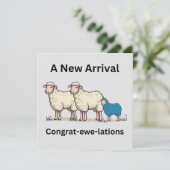 CARTES POUR FÊTES ANNUELLES FUNNY PUNNY BABY FÉLICITATIONS (Debout devant)