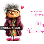 Cartes Pour Fêtes Annuelles Funny Quirky Grumpy Lady Valentine’s Day Card