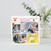 Cartes Pour Fêtes Annuelles Funny Rudolph mignon Joyeuses Vacances Élégantes 3 (Debout devant)