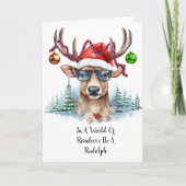 Cartes Pour Fêtes Annuelles Funny Rudolph Reindeer Noël (Devant)