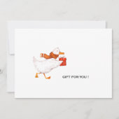 Cartes Pour Fêtes Annuelles Funny Running Cartoon Duck Christmas (Devant)