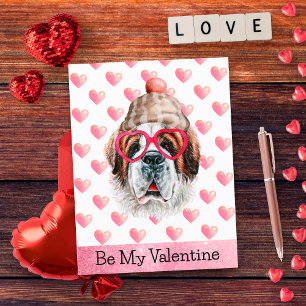 Cartes Pour Fêtes Annuelles Funny Saint Bernard Be My Valentine Chien Valentin