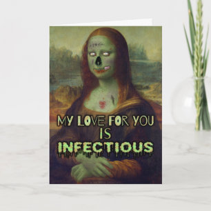 Cartes Pour Fêtes Annuelles Funny Saint Valentin Zombie Mona Lisa Love