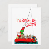 Cartes Pour Fêtes Annuelles Funny Santa (Devant / Derrière)