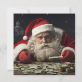 Cartes Pour Fêtes Annuelles Funny Santa Card with Inflation Rhyme (Devant)