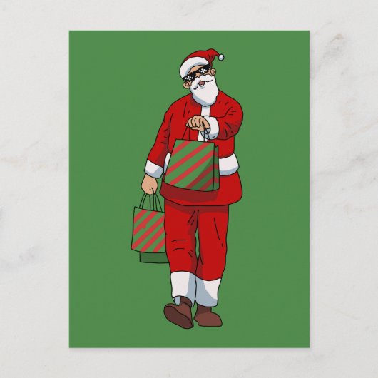 Cartes Pour Fêtes Annuelles Funny santa claus shopping (Devant)