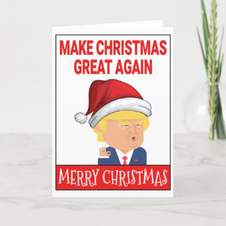 Cartes Pour Fêtes Annuelles Funny Santa Donald Trump Merry Christmas