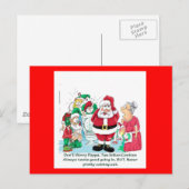 Cartes Pour Fêtes Annuelles Funny Santa picture (Devant / Derrière)