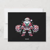 Cartes Pour Fêtes Annuelles Funny Santa Weightlifting Christmas Fitness Gym De (Dos)