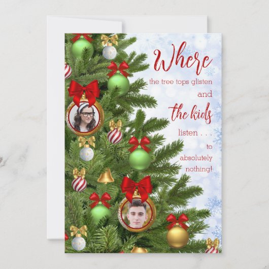 Cartes Pour Fêtes Annuelles Funny Sarcastic Enfants Humour Famille Joyeux Noël (Devant)