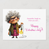 Cartes Pour Fêtes Annuelles Funny Sarcastic Grumpy Lady Valentine Card (Devant)