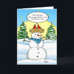 Cartes Pour Fêtes Annuelles Funny Snowman Cardinal Rouge Noël<br><div class="desc">Vous cherchez des idées de cartes de Noël amusantes et originales? Que diriez-vous de cartes cardinales de Noël drôles à envoyer à la famille et aux amis cette année ? Cette illustration dessinée à la main par Raphaela Wilson représente 2 cardinaux rouges assis dans un nid au-dessus de Frosty la...</div>
