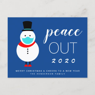 Cartes Pour Fêtes Annuelles Funny Snowman Mask