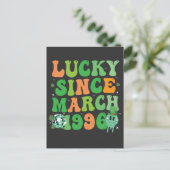 Cartes Pour Fêtes Annuelles Funny St Patrick's Day Lucky depuis mars 1996 (Debout devant)