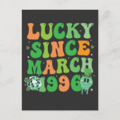 Cartes Pour Fêtes Annuelles Funny St Patrick's Day Lucky depuis mars 1996 (Devant)