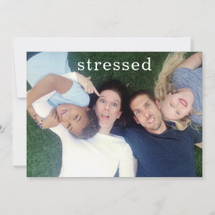 Cartes Pour Fêtes Annuelles Funny Stress No Blessed Christmas Photo Card